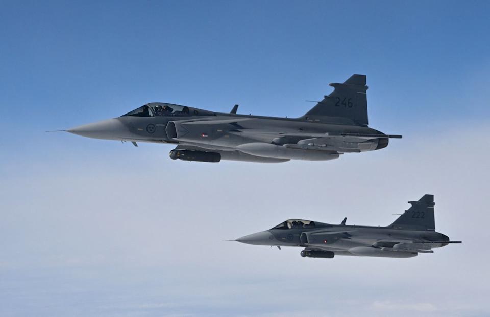 يمكن أن يوفر القوات الجوية السويدية SAAB JAS 39 Gripen Jetfters بديلاً للحكومة الكندية. ومع ذلك ، فإن تشغيل أسطول مختلط قد يكون معقدًا للغاية. (AFP عبر Getty Images)