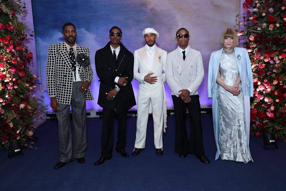 كولمان دومينغو ، A $ AP Rocky ، Lewis Hamilton ، Pharrell Williams و Anna Wintour.