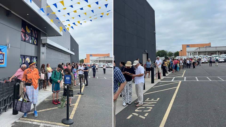 استقطب إطلاق Staten Island Aldi حشد كبير.