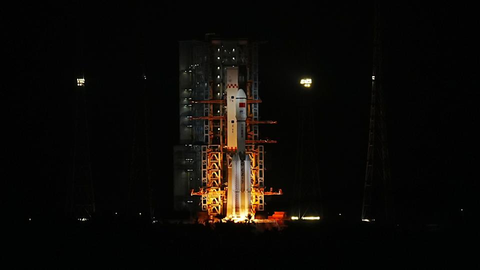 يقوم صاروخ طويل في 7 مارس بإطلاق مهمة Tianzhou 9 Cargo إلى محطة Tiangong Space في الصين في 14 يوليو 2025.