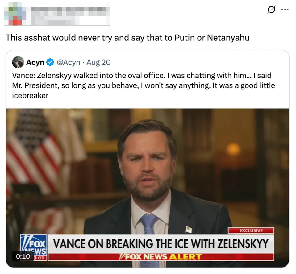 سقسقة تظهر صورة لـ Vance على Fox News تناقش تفاعله مع Zelenskyy ، قائلاً إنه لن يشارك محادثتهما
