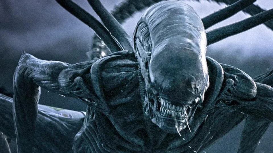 عن قرب من رأس Xenomorph (غريبة مخيفة ذات رأس مخيف) من