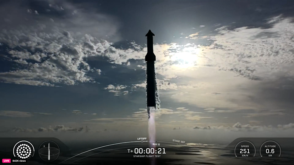 إطلاق الصواريخ SPACEX Fligth 10 في رحلة اختبار في 26 أغسطس 2025.
