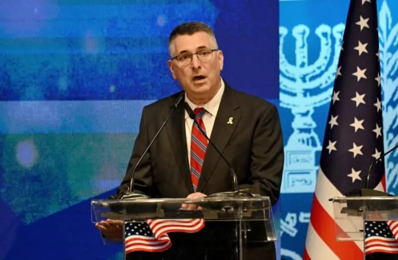 وزير الخارجية جدعون ساعر يتحدث في القدس، 15 سبتمبر، 2025. (Credit: DEBBIE HILL/Pool via REUTERS)