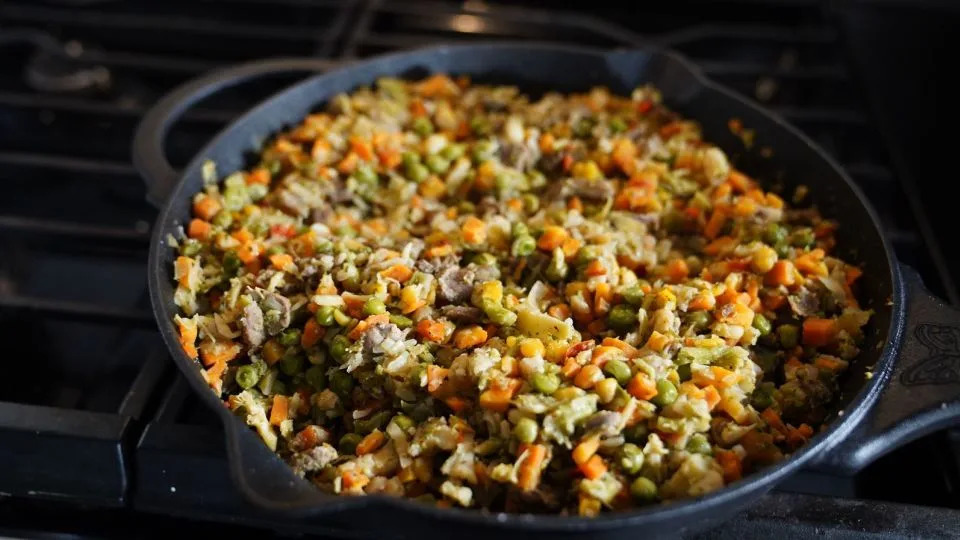 سيشمل شهر الحصص المجففة بالتجميد اللحم البقري والخضروات المقلية. - مارس-V