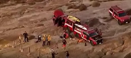 تحطم طيبة بالقرب من سان دييغو كليف ينتهي دون إصابة (الصورة: FOX 5/KUSI) 