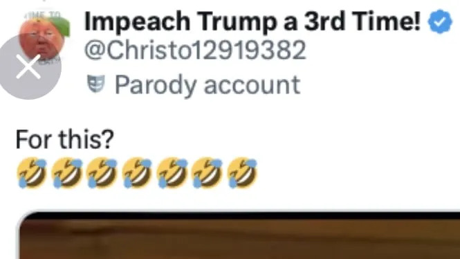 ولو قام ترامب بتكبير الصورة لكان قد علم أن الحساب يطالب حرفيًا بإقالته. / @realDonaldTrump/الحقيقة الاجتماعية