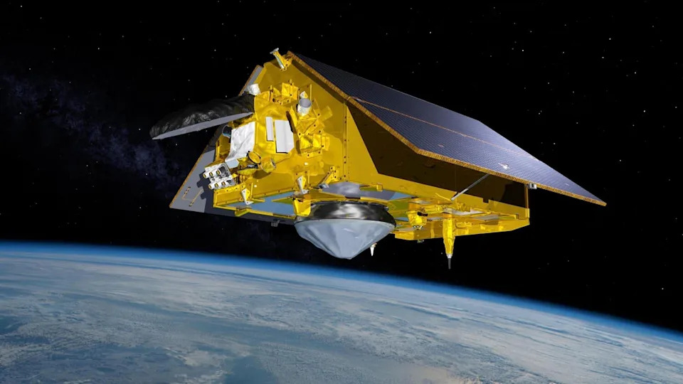 تصور فني للقمر الصناعي Sentinel-6B أثناء العمليات العادية. / الائتمان: ناسا