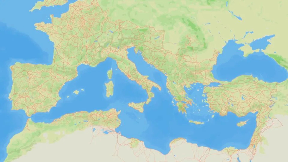 شبكة الطرق الرومانية التي أنشأتها Itiner-e. - المسافر-e