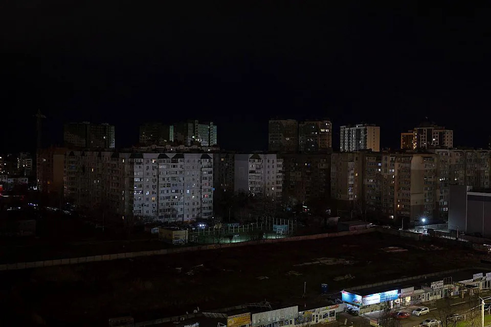 منظر لأوديسا أثناء انقطاع التيار الكهربائي