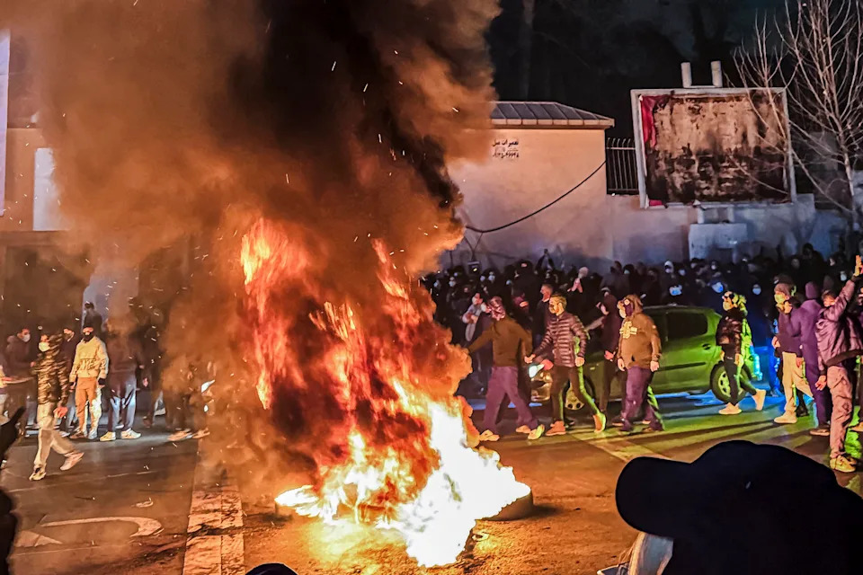 الاحتجاجات في إيران في كانون الثاني/يناير 2026 (MAHSA/ Middle East Images/AFP via Getty IMages)
